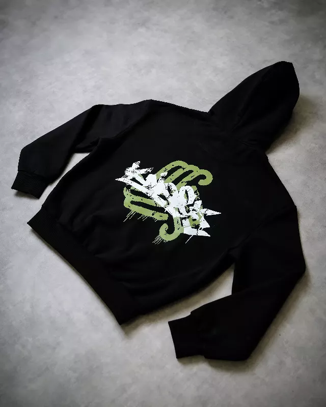 INHALE SUPER HEAVY HOODIE BLACK - Image 3