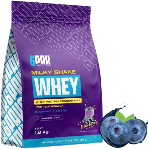 6PAK MILKY SHAKE WHEY 1800 G.