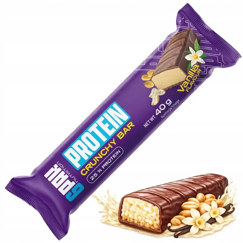 6PAK PROTEIN CRUNCHY BAR VAILLA 40 G.