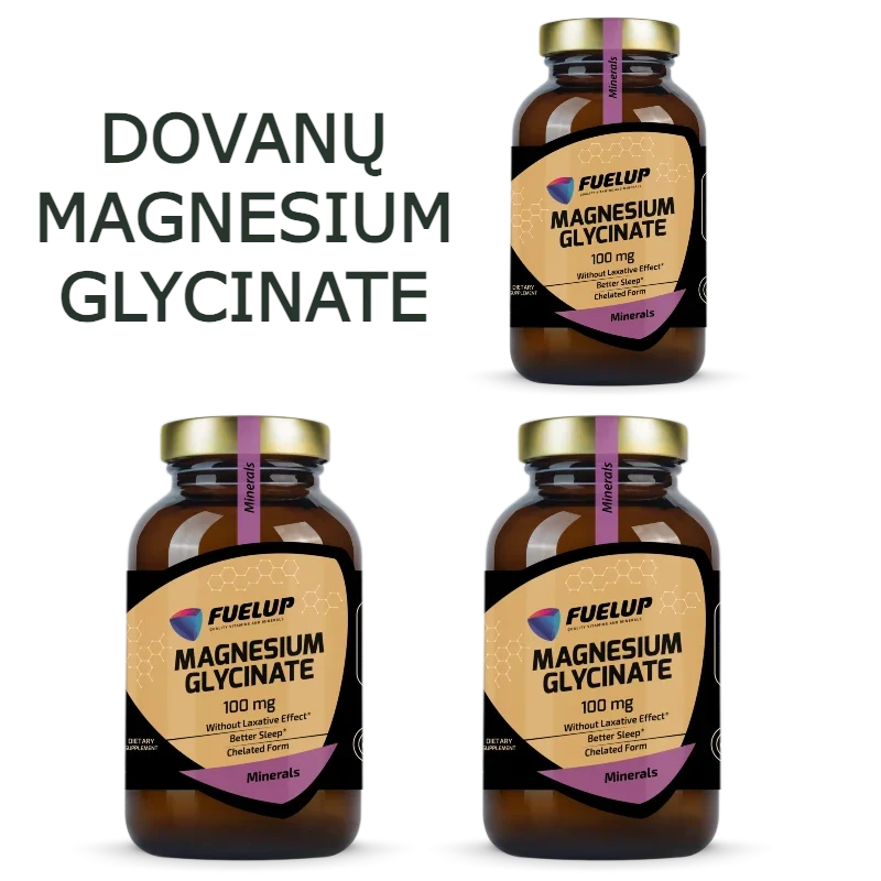PASIŪLYMAS NR6. 2 MAGNESIUM GLYCINATE + 1 DOVANŲ