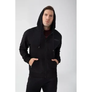 TW BASIC HOODIE ZIP 182 BLACK