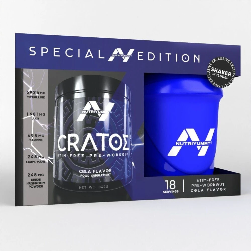NUTRIYUMMY CRATOS STIM-FREE PREWORKOUT POWDER COLA 342G