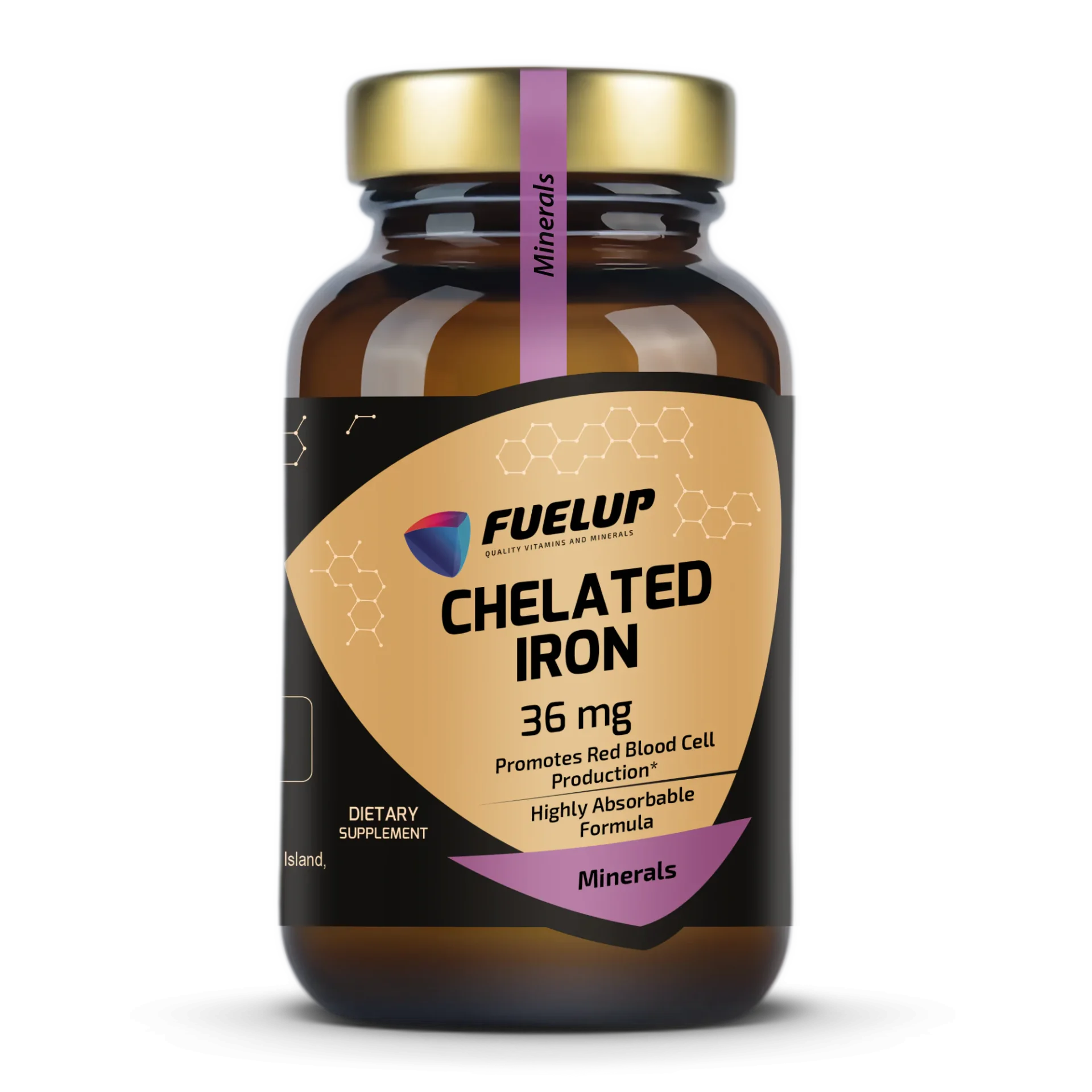 FUEL-UP CHELATED IRON 36 MG 90 VEG KAPS.