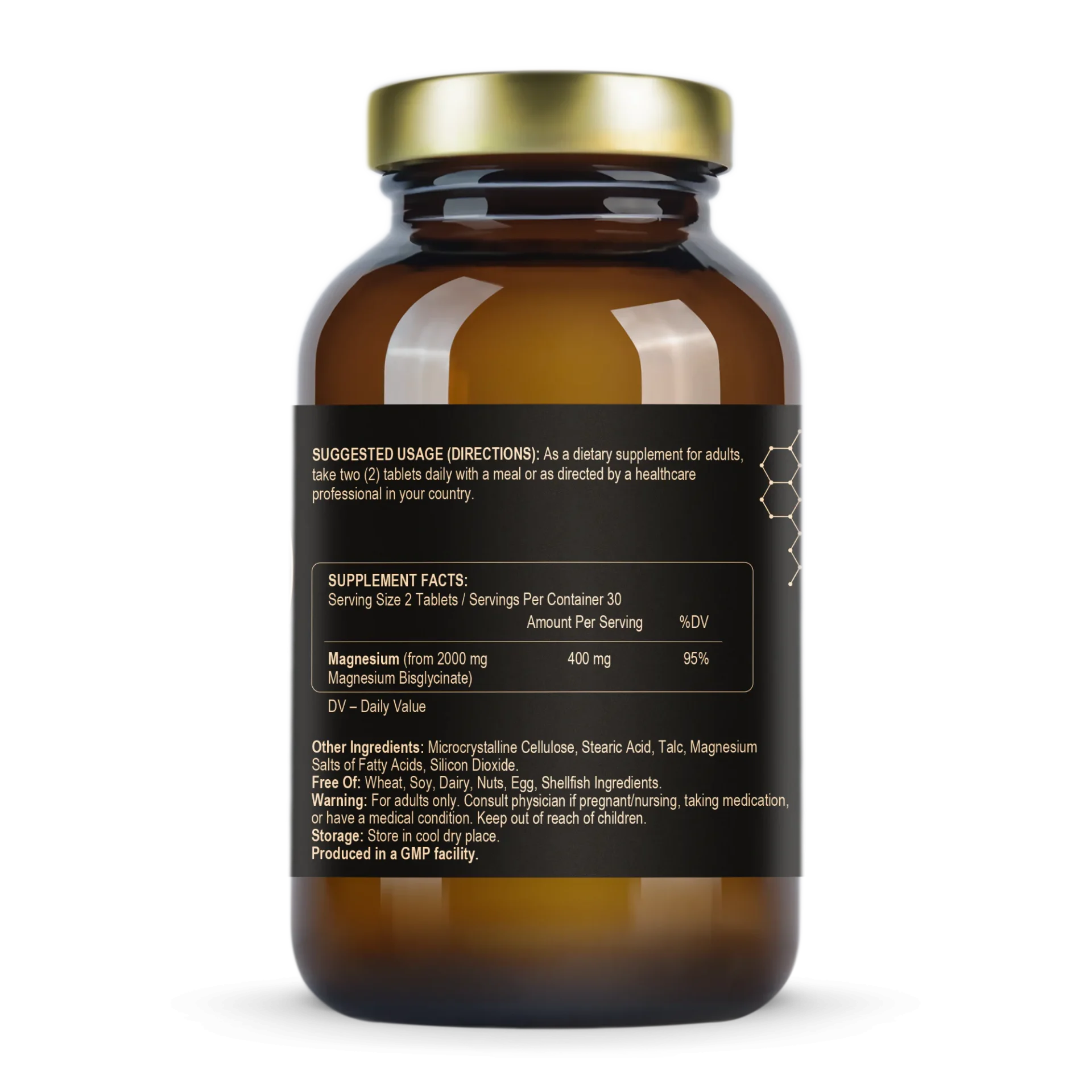 MAGNESIUM GLYCINATE 200 MG 60 VEG KAPS. - Image 3