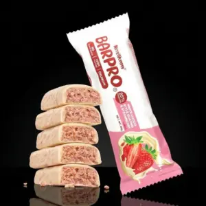 NUTRIYUMMY BARPRO CRUNCHY WHITE CHOCOLATE STYLE COATING & STRAWBERRY 60G